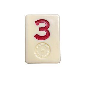 Pressman Rummikub Red 3 Tile Original Replacement Game Piece Smooth Back u